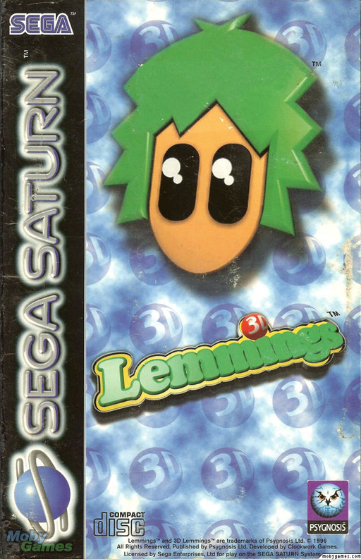 3D Lemmings box art for Sega Saturn